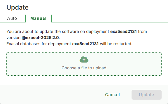 Update dialog manual method