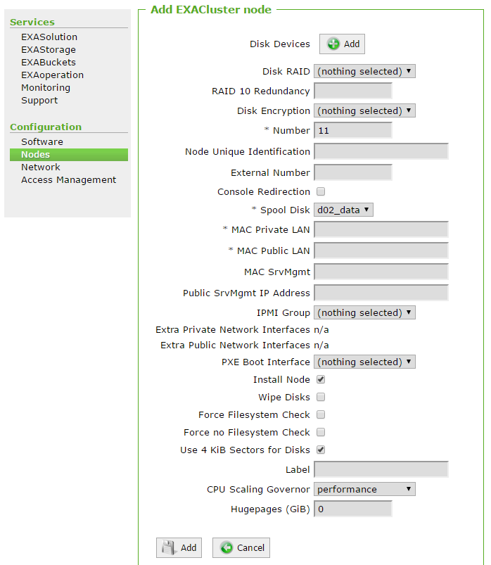 Add and activate data nodes | Exasol Documentation