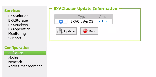 Manage Update URL - Google Cloud | Exasol Documentation