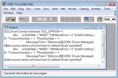 Known issue "Data source name not found and no default driver specified" ODBC Driver