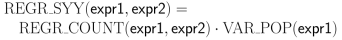 formula - auxiliary syy