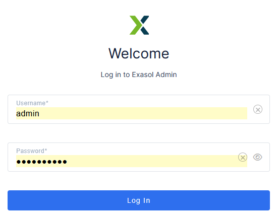 login page