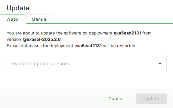 Update dialog - auto
