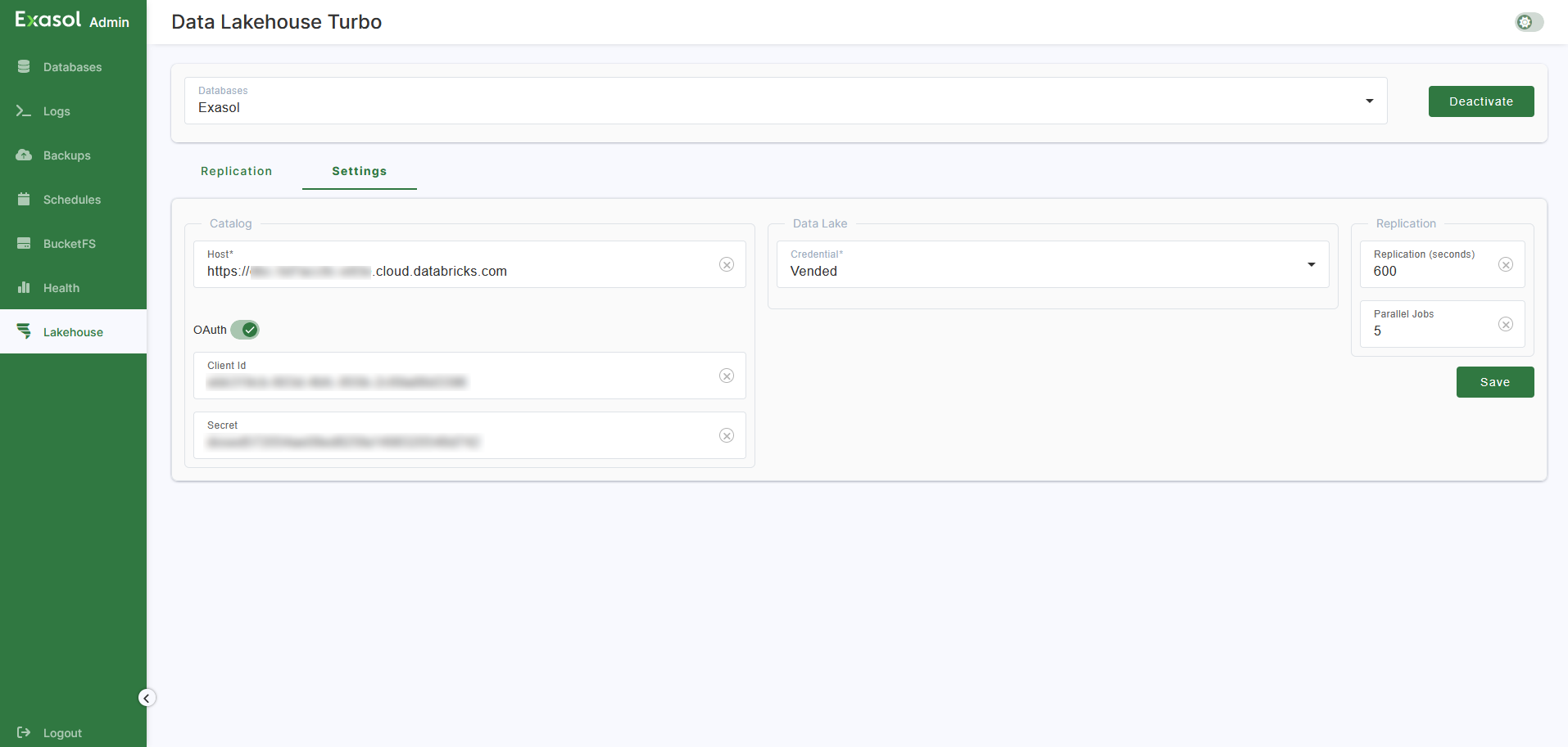 Access catalog with OAuth