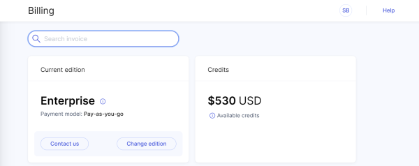 Change subscriptions and view credits