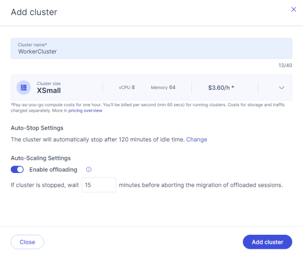 add new cluster