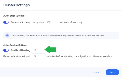 enable offloading