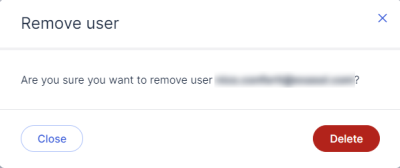confirm remove user