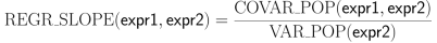 formula - regression slope