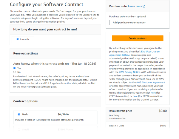 configure contract